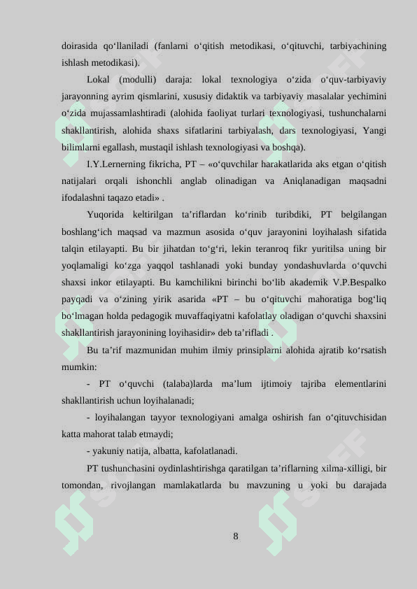 Photoshop grafik dasturida ishlash mavzusini o’qitishda interfaol texnologiyalardan foydalanish metodikasi 8