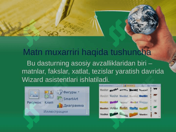 Matnli axborotlarni yaratish va ishlov berish texnologiyasi 6