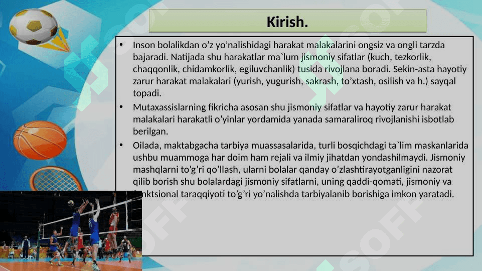 VOLEYBOL O`YINI JARAYONIDA PEDAGOGIK KUZATUVNI O`TKAZISH 2