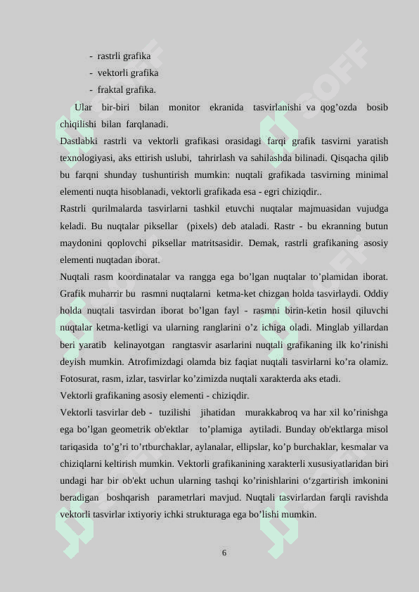 Kompyuter grafikasi va uni o’qitish metodikasi 6