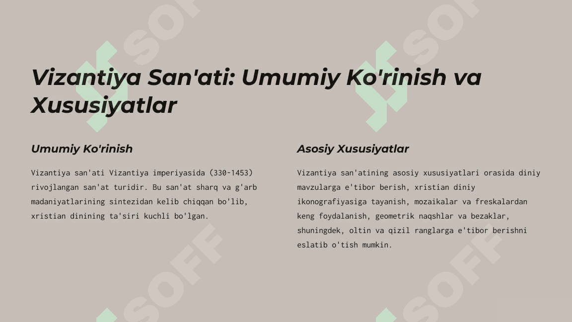 XII-XV ASRLAR VIZANTIYA SANʼATI 2