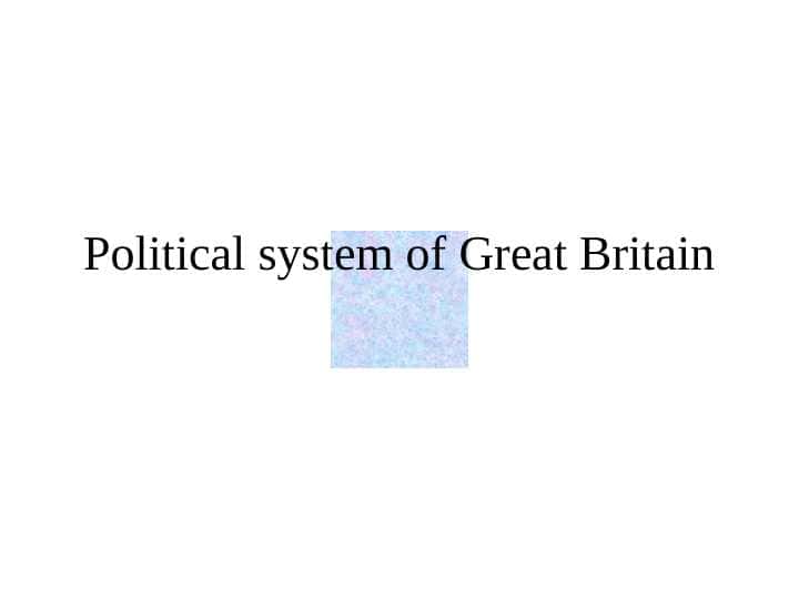 Political system of Great Britain