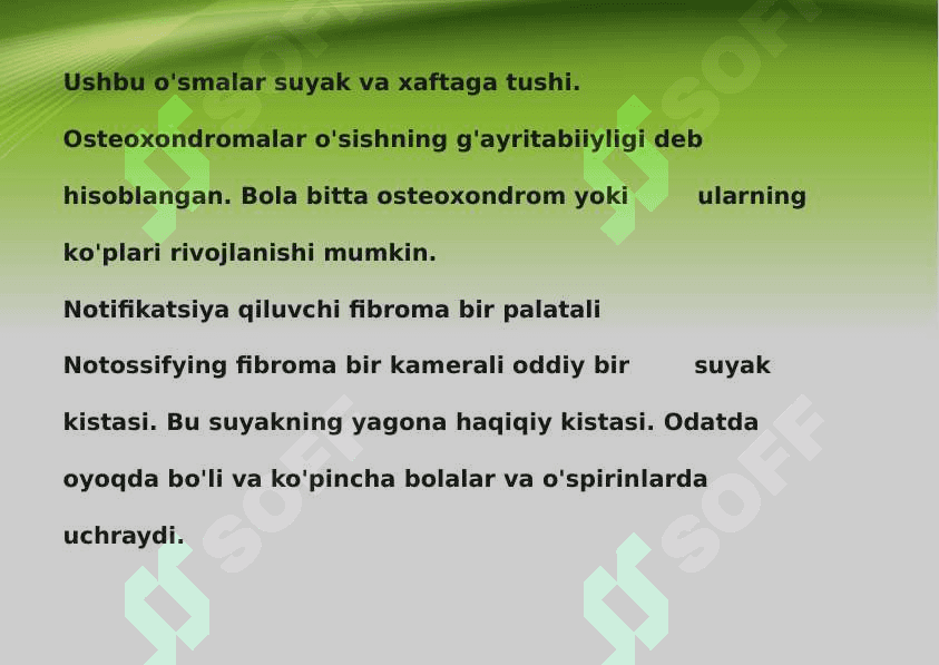 Suyak to‘qimasi o‘smasi 6