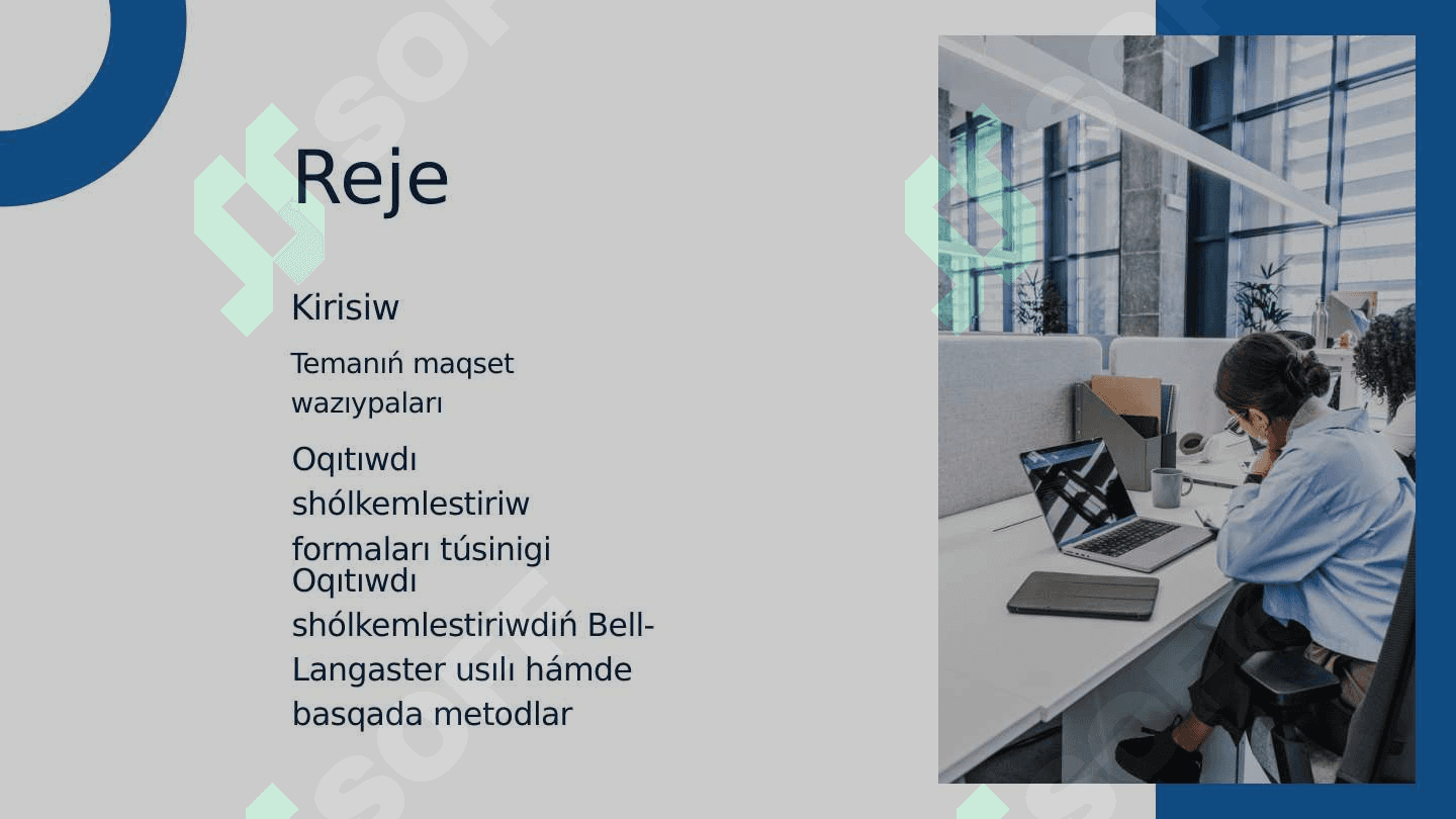 Tálimnıń shólkemlestiriwshi formaları hám metodları 2