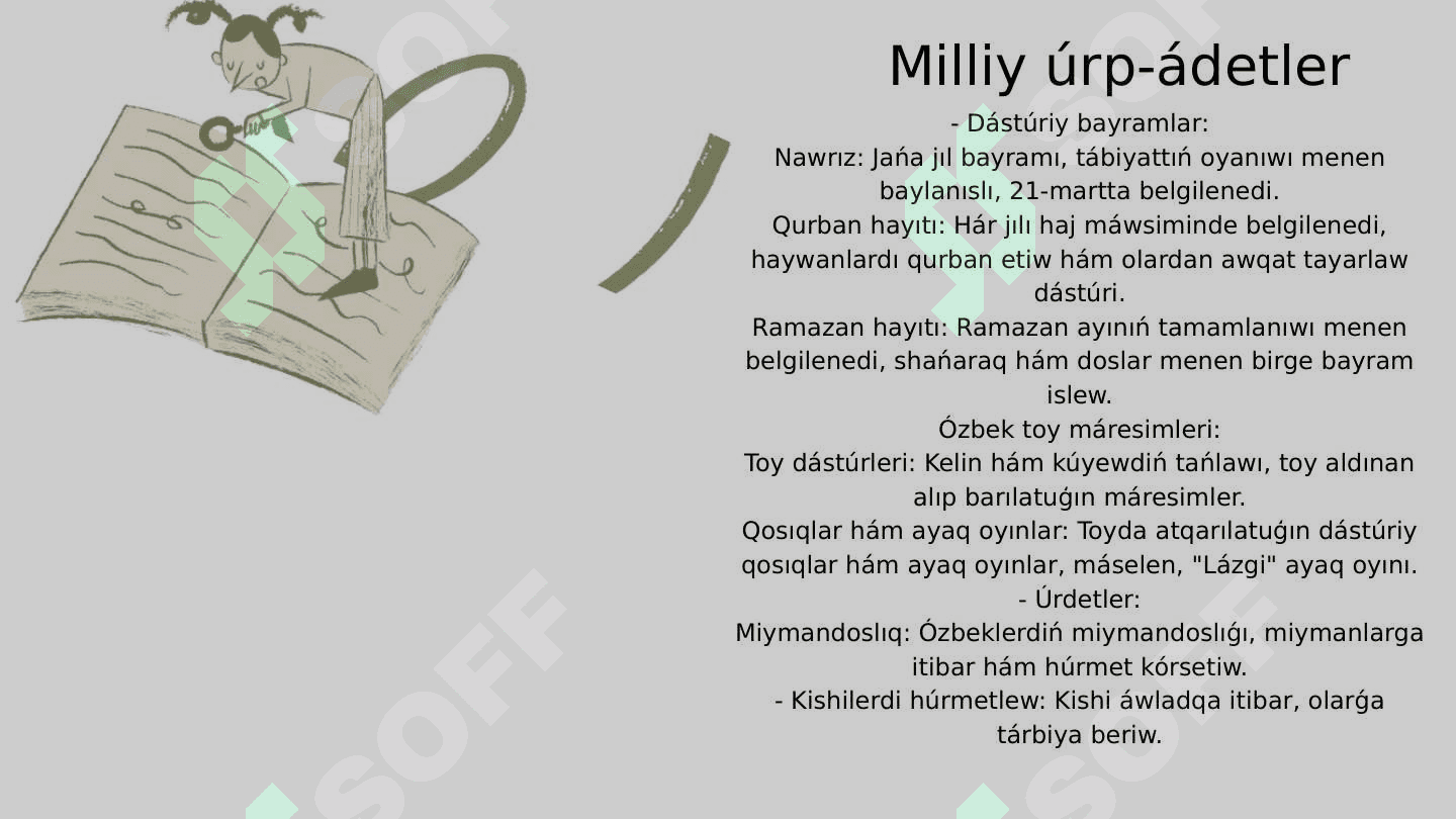 Gárezsizllik jıllarında Ózbekistonda milliy úrp-ádetler, qádriyatlar hám dásturlerdiń qayta tikleniw 3