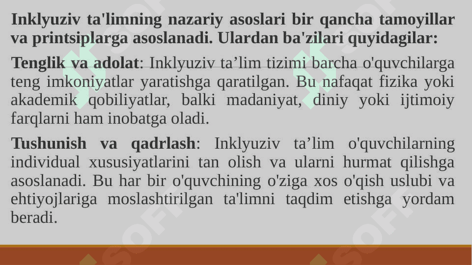 Inklyuziv ta’limning nazariy asoslari 4