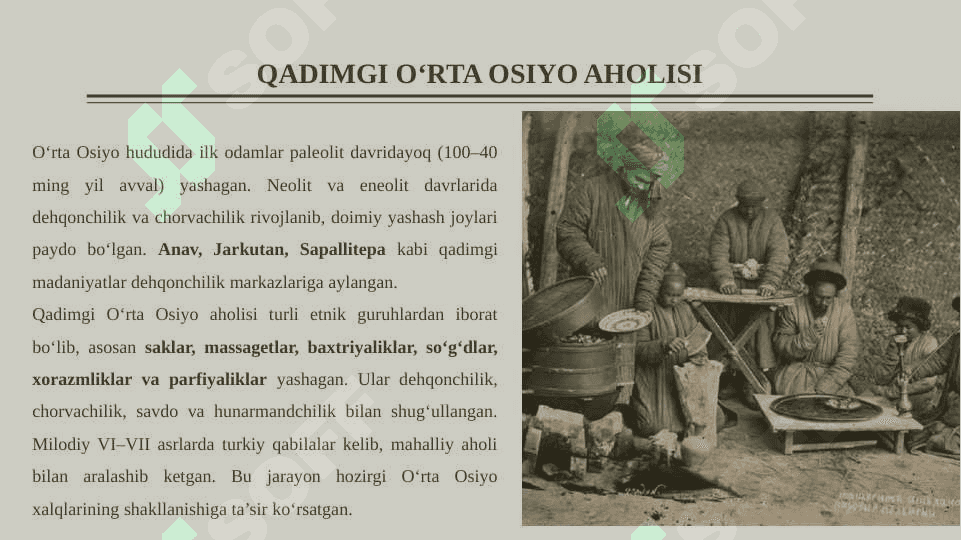 O'rta Osiyoning qadimgi xalqlari va davlat birlashmalari 4