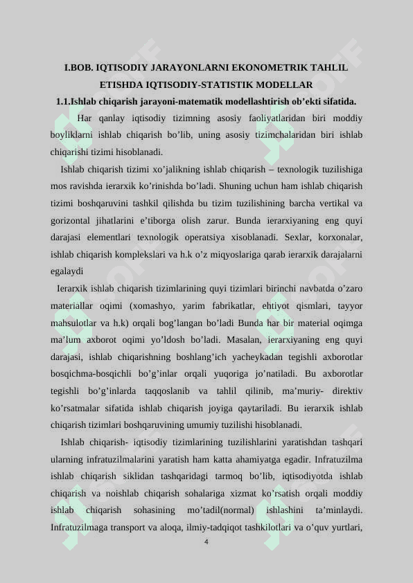 Iqtisodiy jarayonlarni ekonometrik tahlil etishda excel elektron protsessoridan foydalanish 4