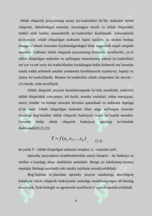 Iqtisodiy jarayonlarni ekonometrik tahlil etishda excel elektron protsessoridan foydalanish 8