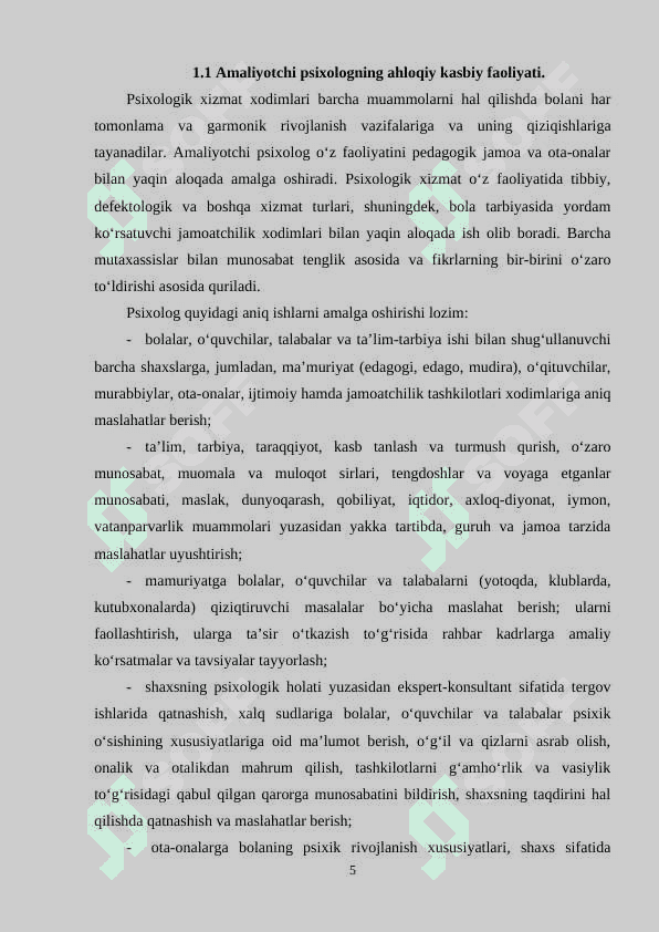 Ta’lim muassasalarida amaliyotchi psixolog ishidagi etikaviy elementlar 5