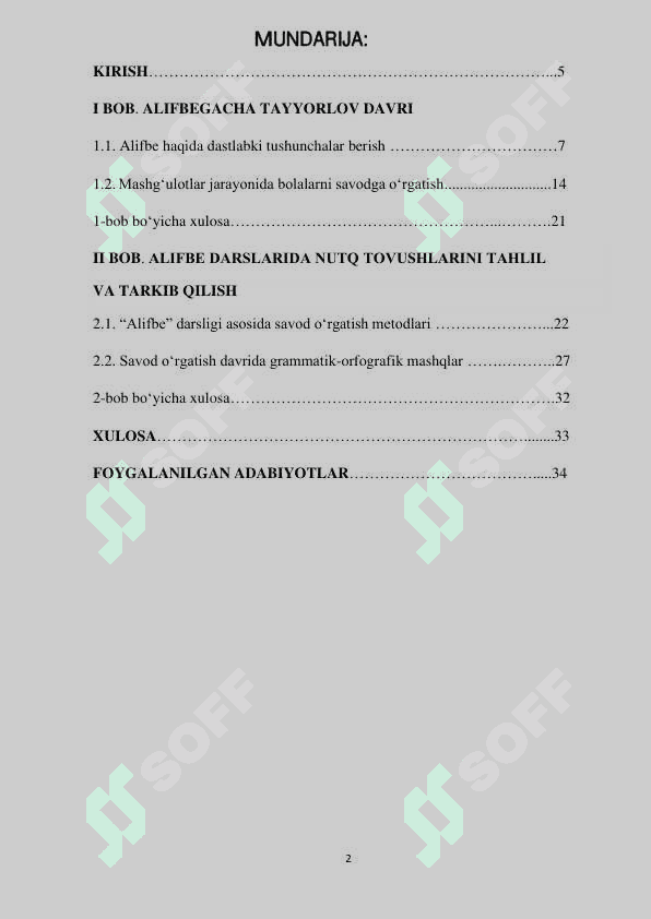 ALIFBE DARSLARIDA NUTQ TOVUSHLARINI TAHLIL VA  TARKIB QILISH PRIYOMLARINING QO‘LLANISHI 2