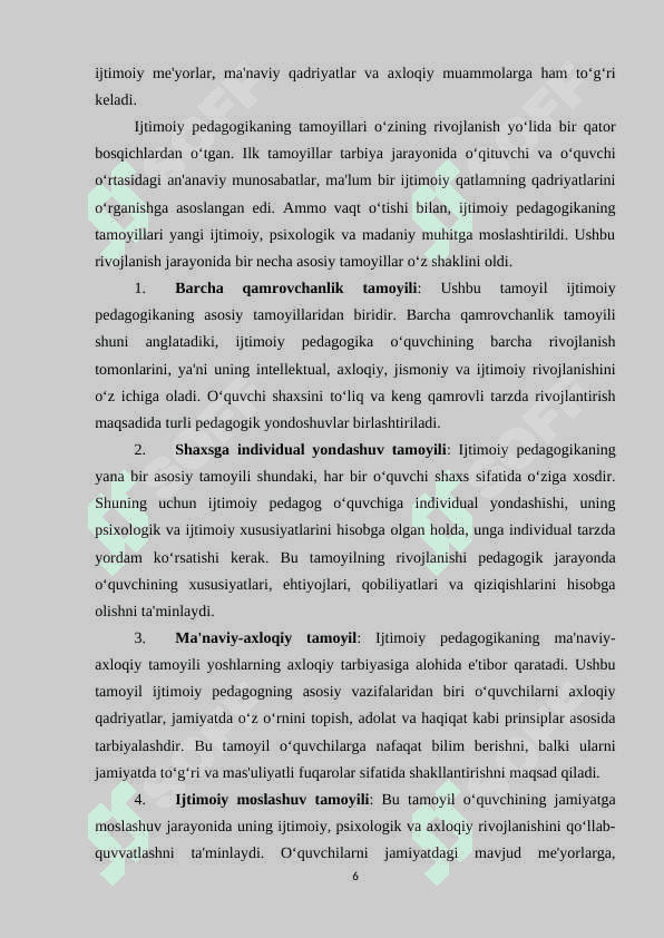 Ijtimoiy pedagogikaning tamoyillari 6