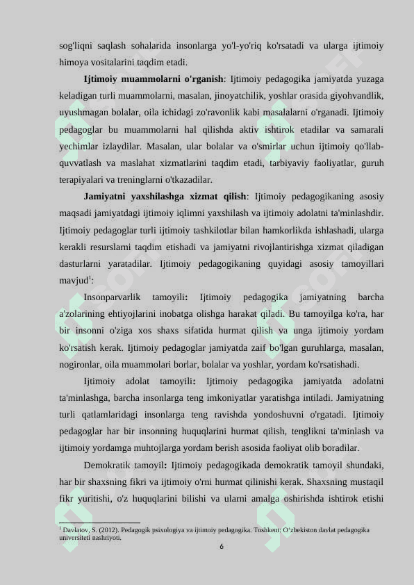 Ijtimoiy pedagogning kasbiy faoliyati 6