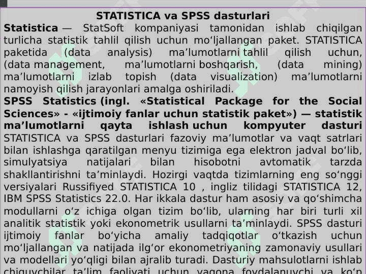 Ekonometrik tadqiqotlarda axborot texnologiyalari 4