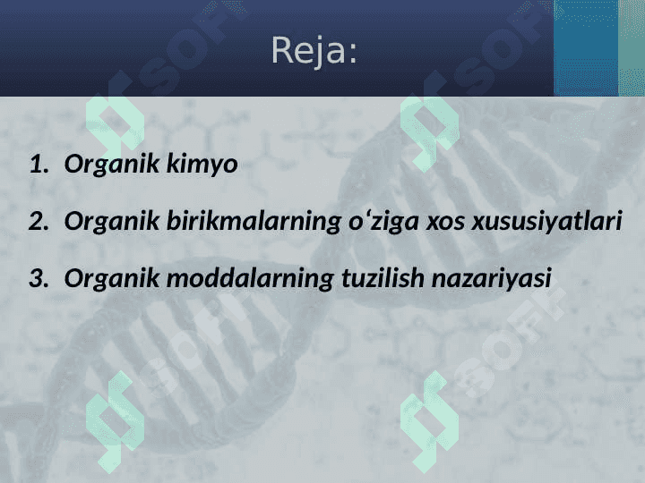 ORGANIK KIMYO TARIXI. ORGANIK BIRIKMALARNING O`ZIGA XOS XUSUSIYATLARI 2