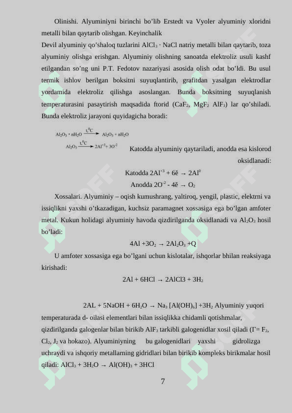 3-Gruppa elementlariga umumiy xarakteristika Kurs ishi 7