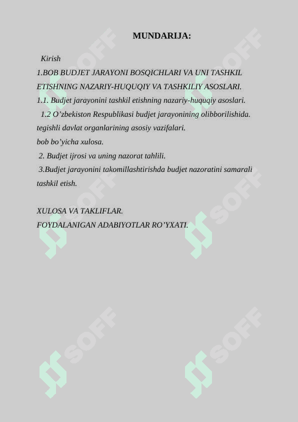 Budjet munosabatlarining qonuny huquqiy asoslari K 2