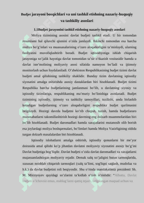 Budjet munosabatlarining qonuny huquqiy asoslari K 4