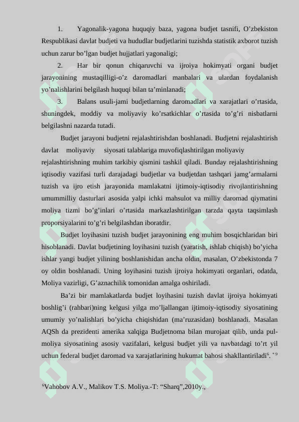 Budjet munosabatlarining qonuny huquqiy asoslari K 7