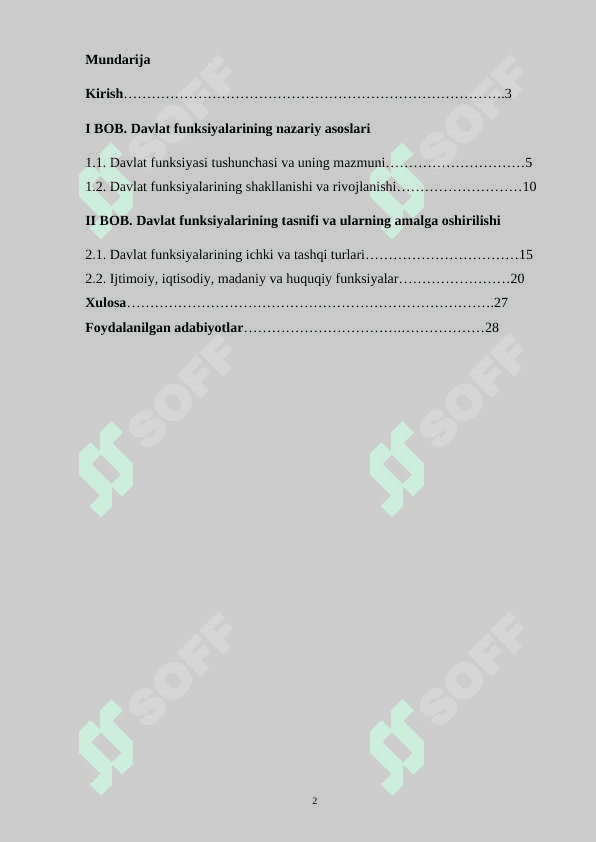 Davlat  funksiyalari tushunchasi va tasnifi Kkurs 2