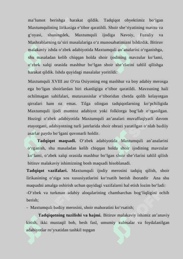 O‘zbek adabiyotida Maxtumquli an’analarini o‘rganish 6