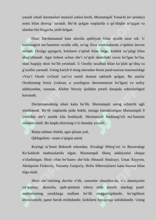 O‘zbek adabiyotida Maxtumquli an’analarini o‘rganish 8