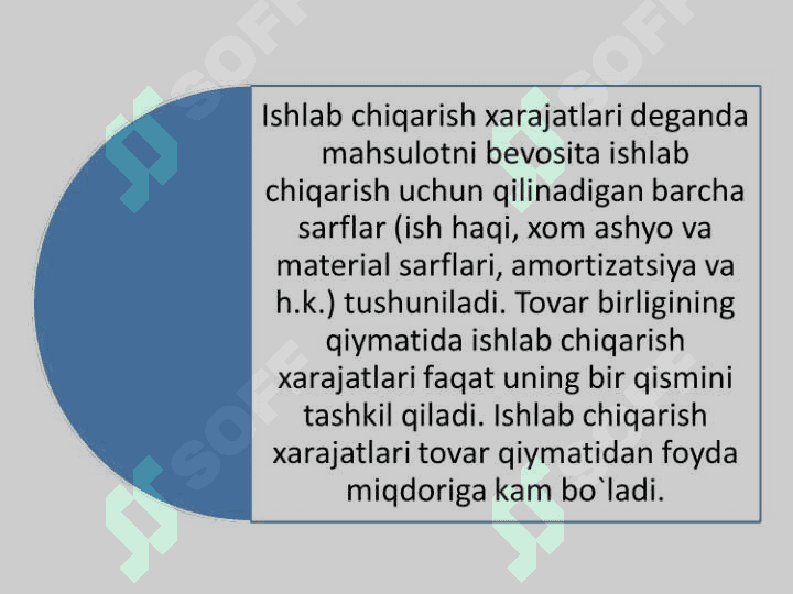 Mahsulot ishlab chiqarishdagi xarajatlarning turlanishi 2