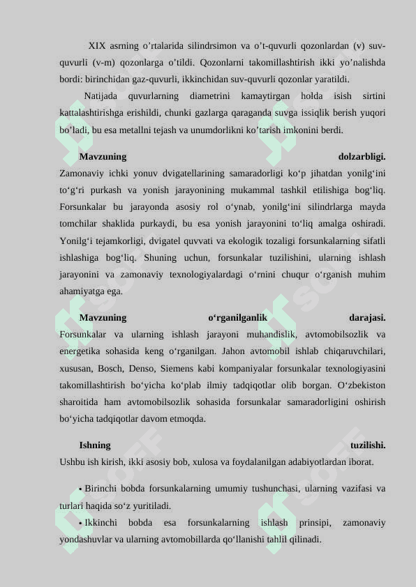 Forsunkalar ularning turlari ishlash jarayonlari k 5