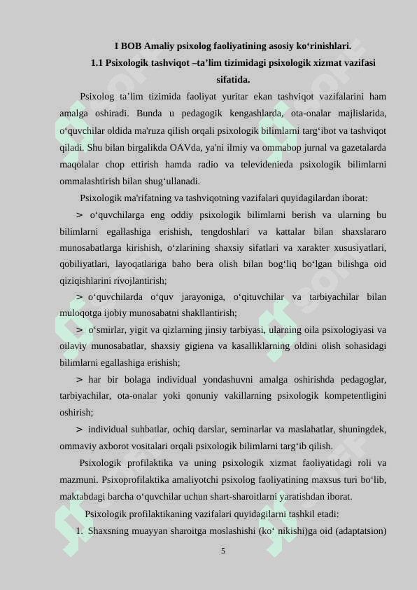 Ta’lim muassalarida “Psixolog” kasbining rivojlanishi 5