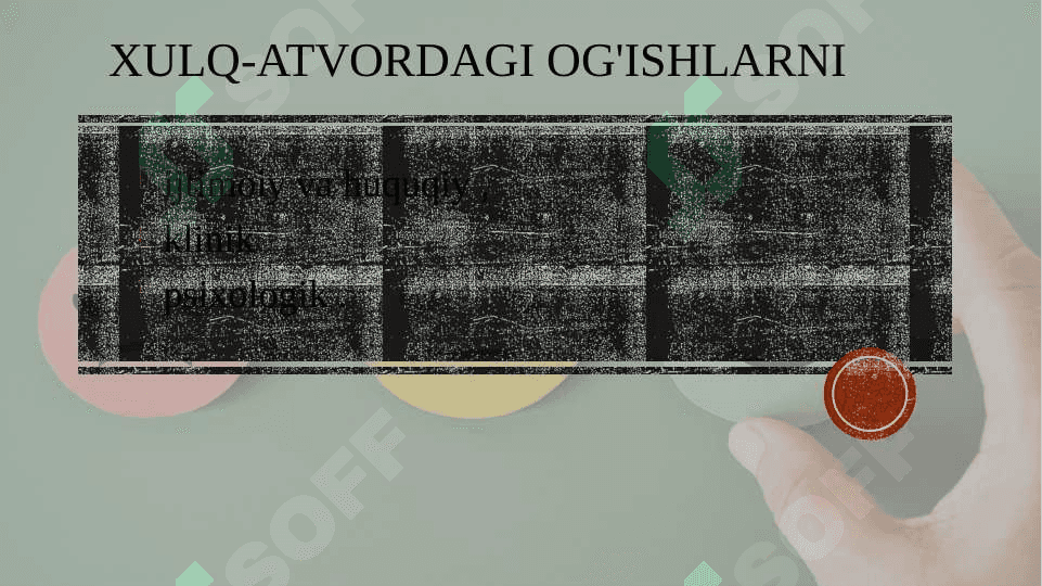 xulq-atvor turlarining tasnifi 2