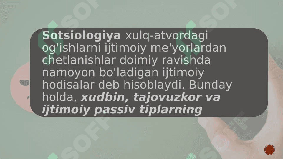 xulq-atvor turlarining tasnifi 3