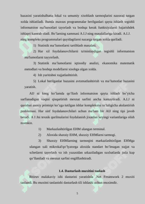 Korxona xodimlari tarif jadvalini yaratish dasturiy vositasi K 5