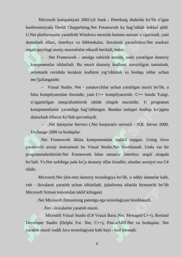 Korxona xodimlari tarif jadvalini yaratish dasturiy vositasi K 6