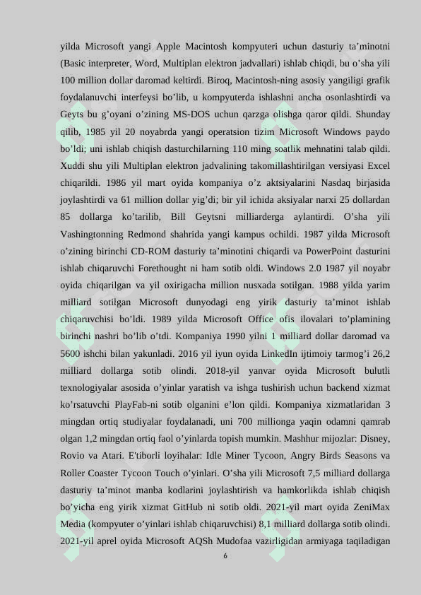 Microsoft Office dasturini o’qitish metodikasi KURS ISHI 6