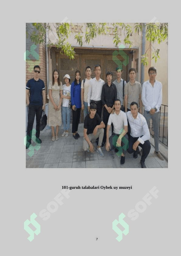 O’zbekiston muzeylari kURS ISHI 7