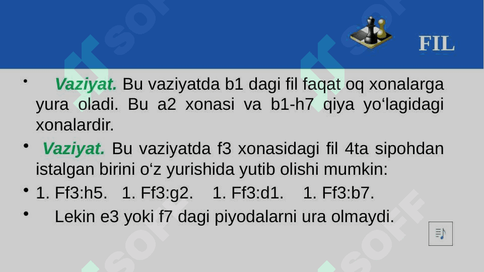 Shaxmat (fil) kombinatsiyalari 4