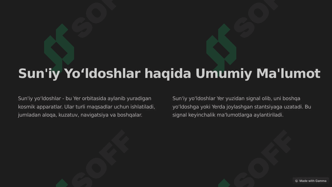 Sun'iy yoʻldosh aloqa tizimlari 2