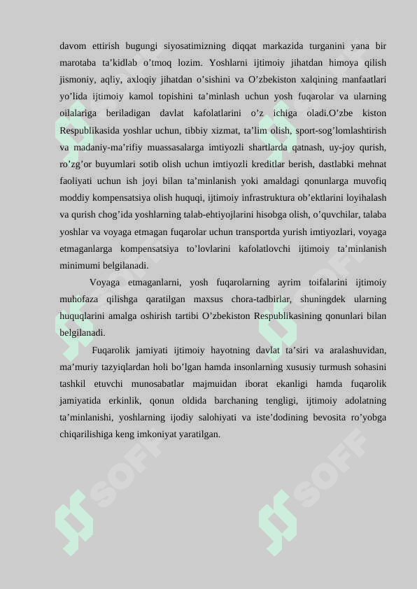 O’zbekistonda yoshlarga oid davlat siyosatining amalga oshirilishi KURS ISHI 6