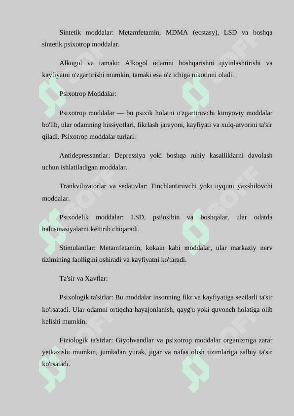 Giyohvandlik vositalari ularning analoglari yoki psixotrop vositalarni o'tkazish maqsadida qo'llab qonunga xilof ravishda tayyorlash, olish, saqlash va boshqa harakatlar qilish shuningdek ularni qonunga xilof ravishda o'tkazish uchun jinoiy javobgarlik 7