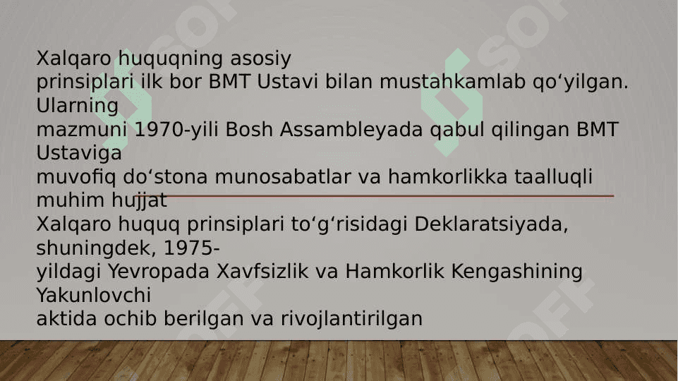 Xalqaro huquqning asosiy prinsiplari 2