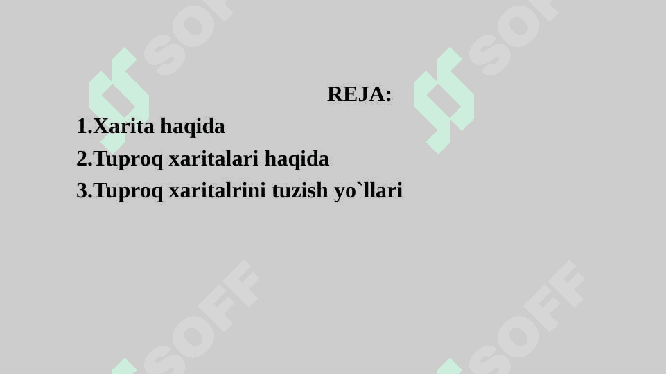Tuproq xaritalari va ularni tuzish yo`llarini o`rganish 2