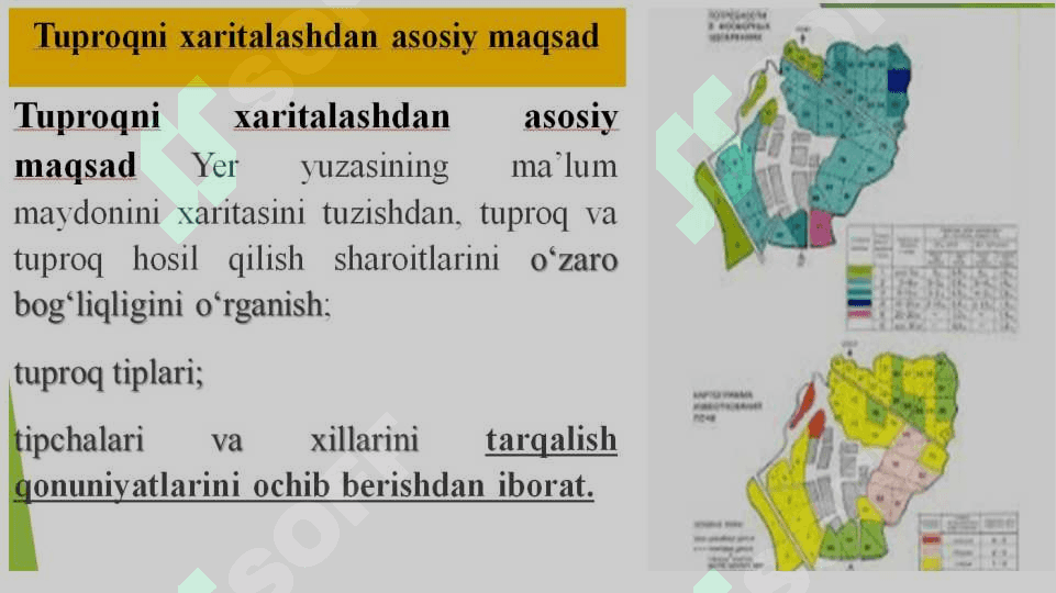 Tuproq xaritalari va ularni tuzish yo`llarini o`rganish 7