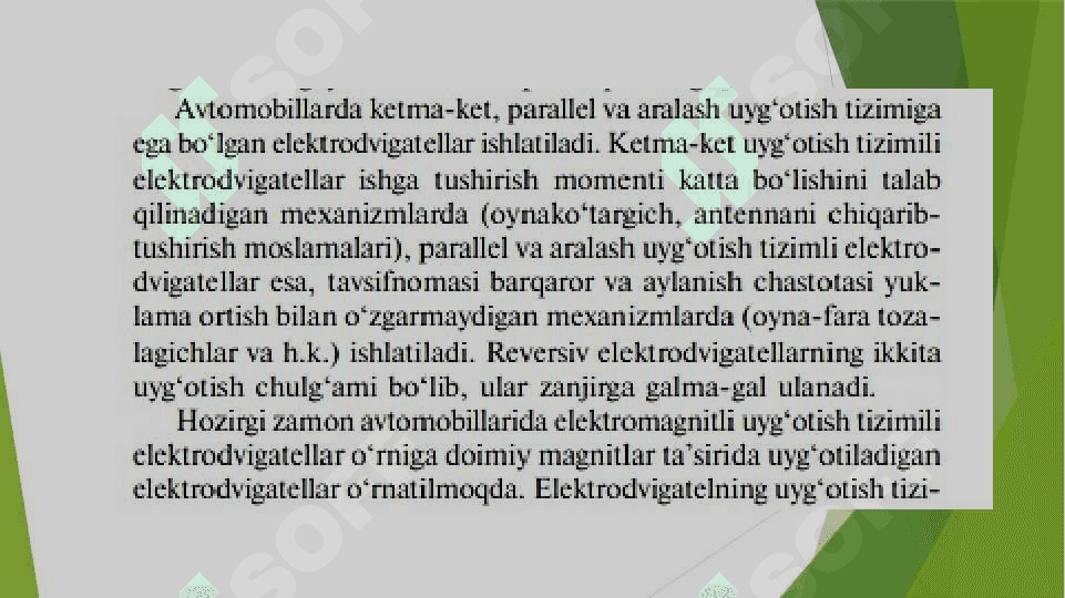 Avtomobil elektr va elektron jihoz 6