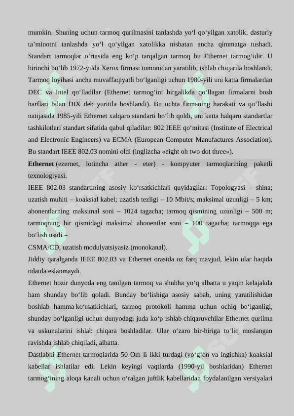 Ethernet tarmog‘i 2