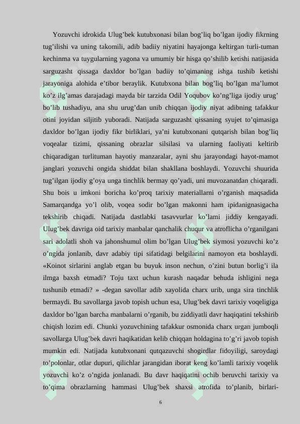 Tarixiy romanlarda saroy muhiti tasviri KURS ISHI 6
