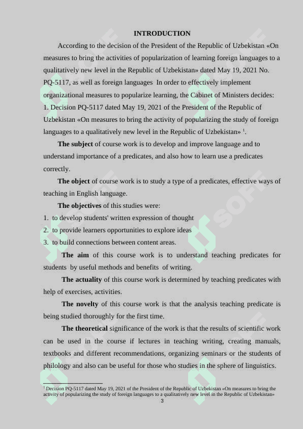DEVELOPMENT AND FORMATION OF PREDICATES OF DIFFERENT TYPES IN ENGLISH 3