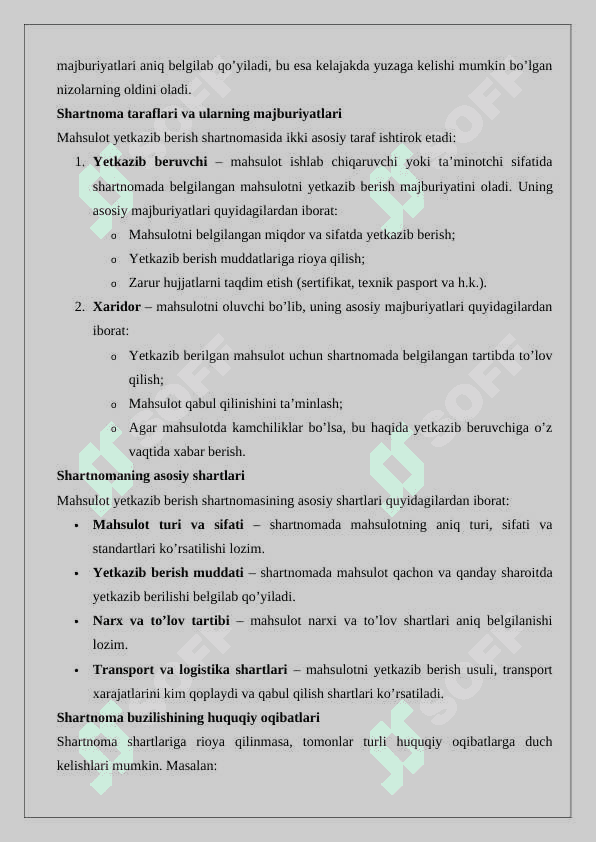 Mahsulot yetkazib berish shartnomasi 3