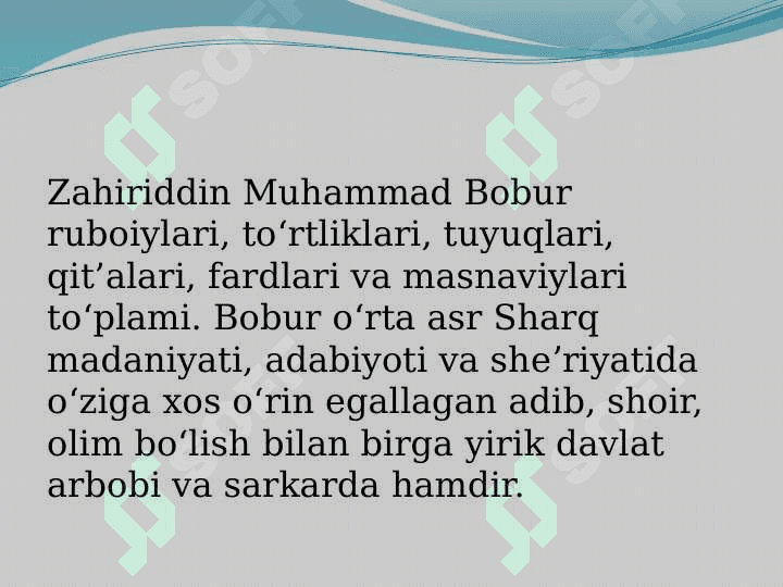 Z.M. Bobur ruboiylari tahlili TAQDIMOT 2