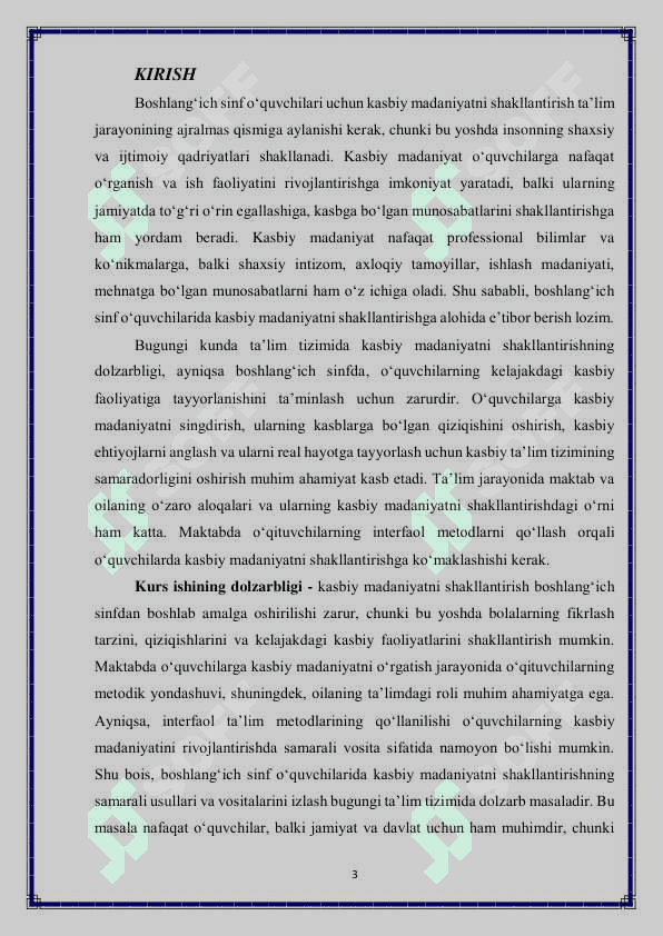 Boshlangich sinf o'quvchilarining kasbiy madaniyati 3