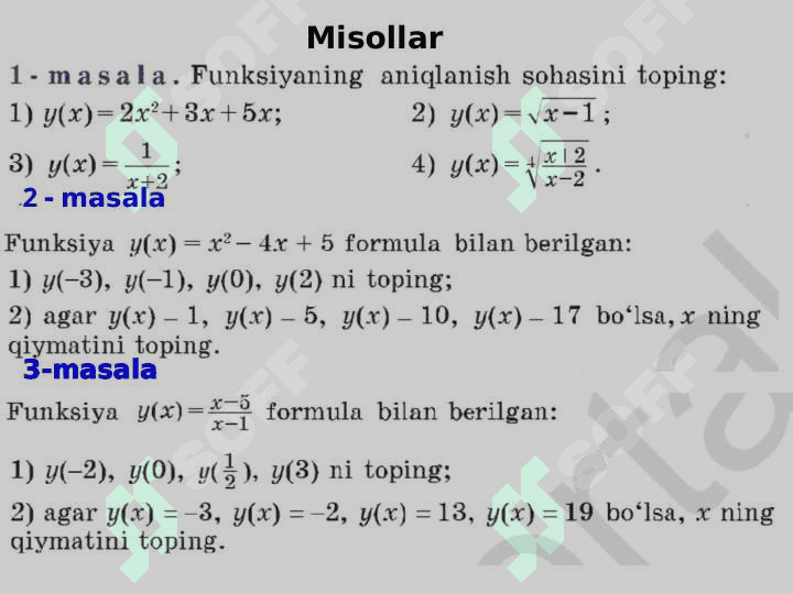 Funksiya va uning grafigi 6